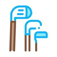 golf putters icoon vector schets illustratie