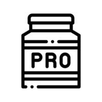 fles pro sport voeding vector dun lijn icoon