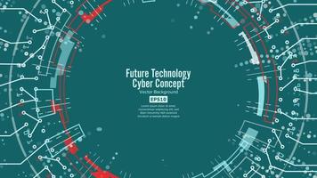 abstract futuristische technologisch achtergrond vector. veiligheid cyberruimte. elektronisch gegevens aansluiten. globaal systeem communicatie vector