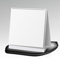 vector tafel blanco staan houder voor menu papier kalender kaart geïsoleerd Aan wit achtergrond