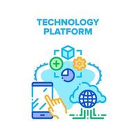 technologie platform vector concept illustratie