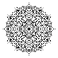 bloemen mandala kleur bladzijde interieur, hand- getrokken geschetst mandala lijn kunst tekening voor kleur bladzijde, bloemen mandala kleur boek vector