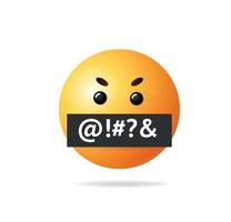 3d boos emoji teken. vector