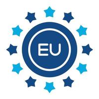 EU glyph twee kleur icoon vector