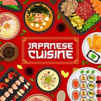 Japans keuken menu Hoes ontwerp, Japan gerechten vector