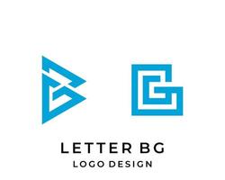 bg brief monogram bedrijf bedrijf logo ontwerp. vector