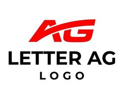 ag brief monogram uitdrukken bedrijf logo ontwerp. vector
