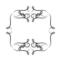 geïsoleerde zwarte ornament frame design vector