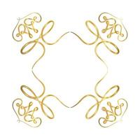gouden ornamentkader met hartenvormen vector