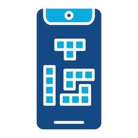 mobiel gaming glyph twee kleur icoon vector