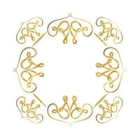 geïsoleerde gouden ornament frame vector ontwerp