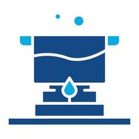 water B' olie glyph twee kleur icoon vector