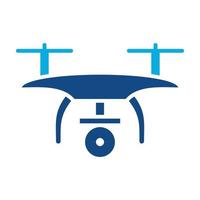 camera drone glyph twee kleuren icoon vector