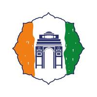 Indiase onafhankelijkheidsdag vlag vector