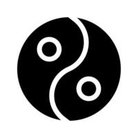 yin en yang solide icoon stijl Chinese nieuw jaar illustratie vector perfect.