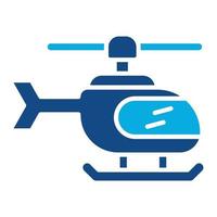 helikopter glyph twee kleuren icoon vector