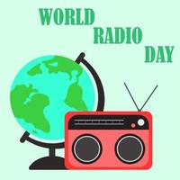 wereld radio dag. vector illustratie