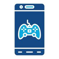 mobiel spel glyph twee kleur icoon vector