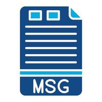 msg glyph twee kleuren icoon vector