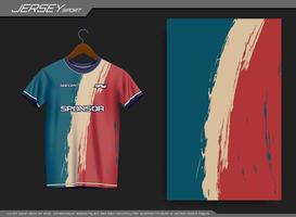 Jersey sport- t-shirt. voetbal Jersey mockup voor voetbal club. geschikt voor Jersey, achtergrond, poster, enz. vector