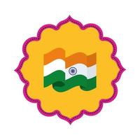 Indiase onafhankelijkheidsdag vlag vector