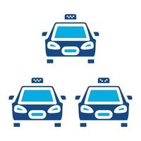 taxi hou op glyph twee kleur icoon vector