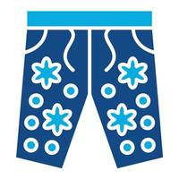 zwemmen broek glyph twee kleur icoon vector