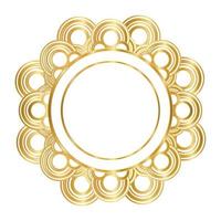 modern cirkelframe gouden ontwerp vector