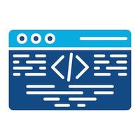 programmering taal glyph twee kleur icoon vector