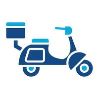 motor levering glyph twee kleur icoon vector