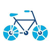 fiets glyph twee kleur icoon vector