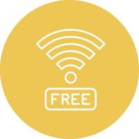 gratis wifi lijn cirkel achtergrond icoon vector