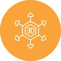 3D-modellering lijn cirkel achtergrond pictogram vector