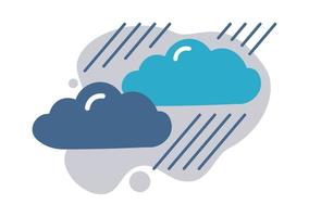 wolkenlandschap, bewolkt weer voorspelling, meteorologie vector