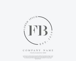 eerste fb vrouwelijk logo schoonheid monogram en elegant logo ontwerp, handschrift logo van eerste handtekening, bruiloft, mode, bloemen en botanisch met creatief sjabloon vector