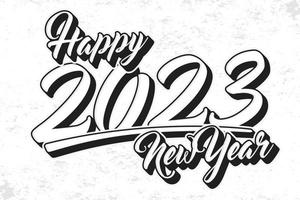 gelukkig nieuw jaar 2023 banier en poster vector