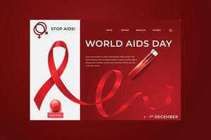 wereld AIDS dag 1e december vector