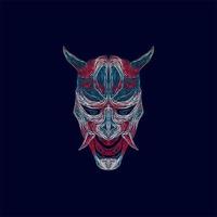 demon masker artwork stijl illustratie ontwerp vector