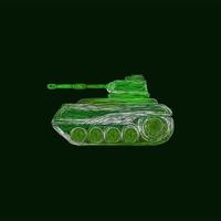 vat tank leger artwork stijl creatief ontwerp vector