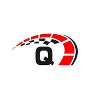 brief q auto automotive sjabloon voor auto's onderhoud en auto's reparatie vector