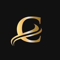 c brief logo luxe concept vector