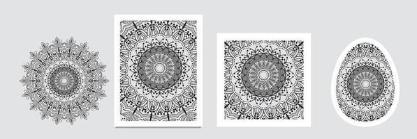 mandala kleurrijk donker ogen wijnoogst kunst, oude Indisch vedisch achtergrond ontwerp, oud schilderij structuur met meerdere wiskundig vormen vector