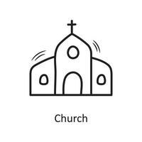 kerk vector schets hand- trek icoon ontwerp illustratie. Valentijn symbool Aan wit achtergrond eps 10 het dossier