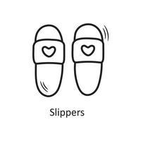 slippers vector schets hand- trek icoon ontwerp illustratie. Valentijn symbool Aan wit achtergrond eps 10 het dossier