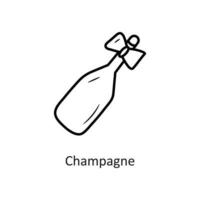 Champagne vector schets icoon ontwerp illustratie. vakantie symbool Aan wit achtergrond eps 10 het dossier