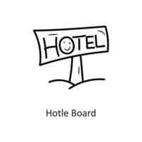 hotel bord vector schets icoon ontwerp illustratie. vakantie symbool Aan wit achtergrond eps 10 het dossier