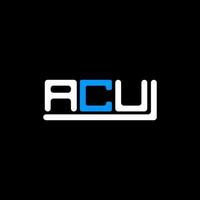 acu brief logo creatief ontwerp met vector grafisch, acu gemakkelijk en modern logo.