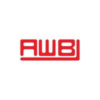 awb brief logo creatief ontwerp met vector grafisch, awb gemakkelijk en modern logo.