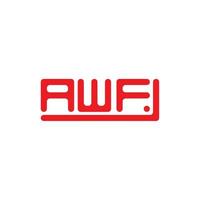 awf brief logo creatief ontwerp met vector grafisch, awf gemakkelijk en modern logo.