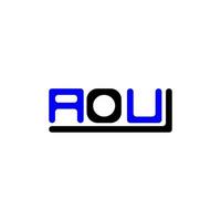 aou brief logo creatief ontwerp met vector grafisch, aou gemakkelijk en modern logo.